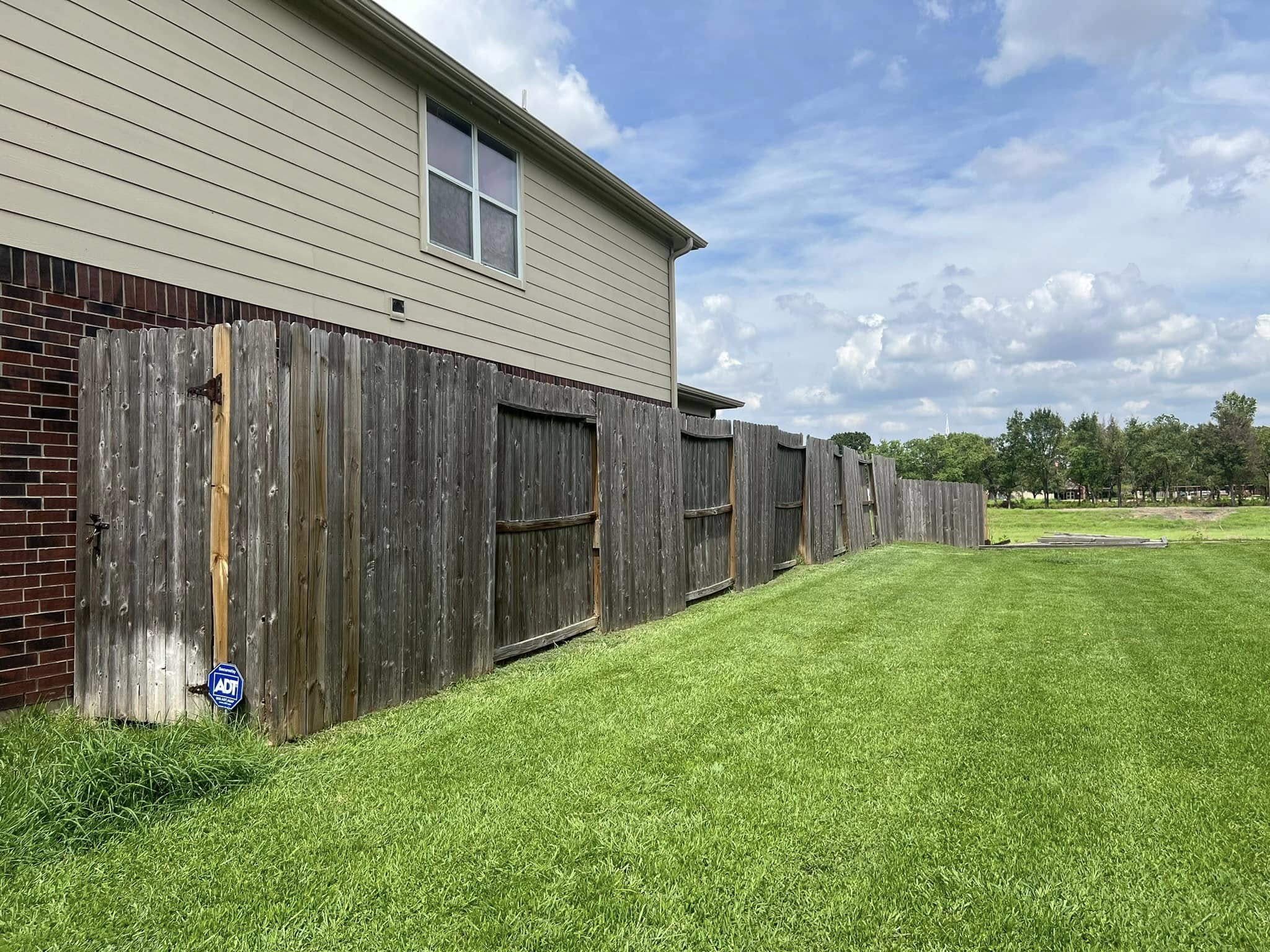 Property before fence installation